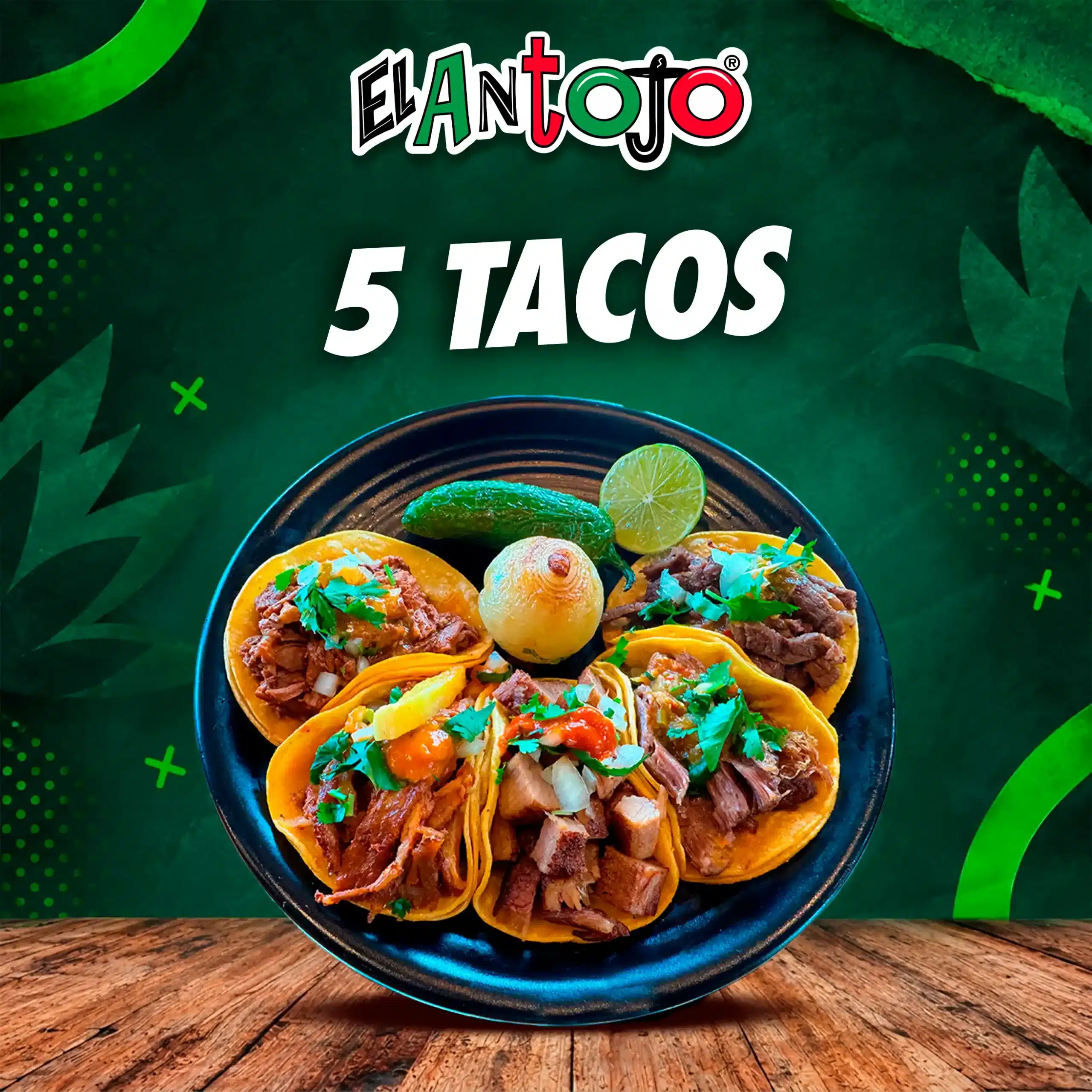 5 tacos