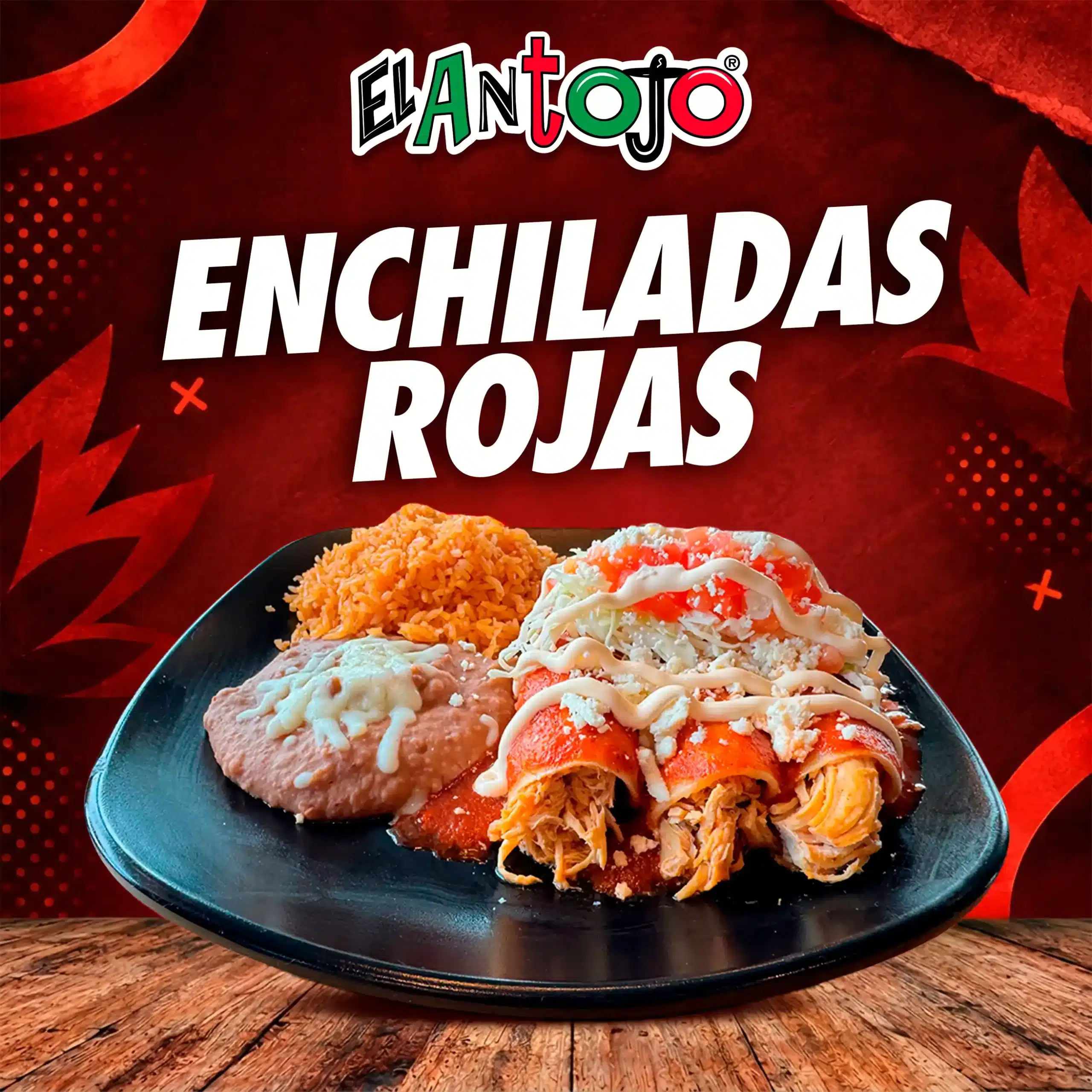 enchiladas rojas